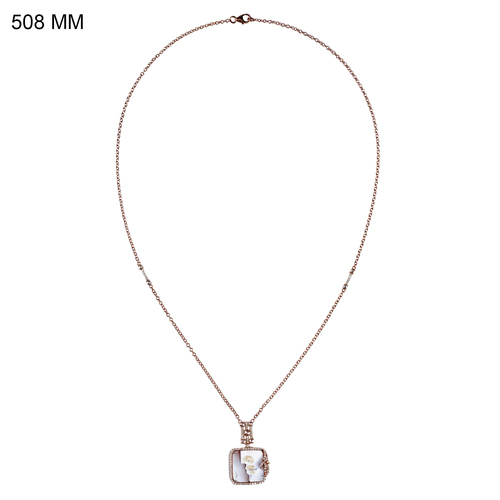 Shell Cameo Matinee Neckalce