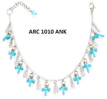 Sterling Silver Gemstone Anklets