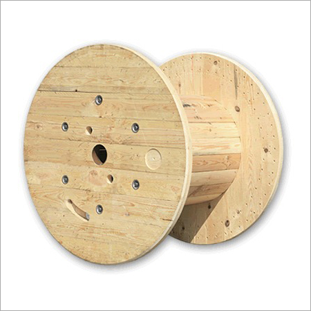 Empty Wooden Cable Drums