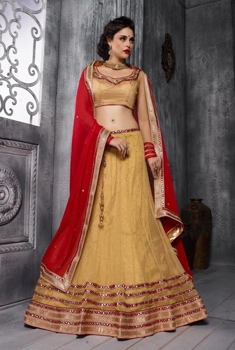 Beige-Color-Lehenga