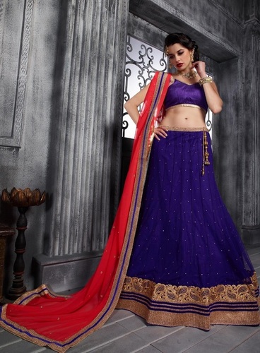 Blue-Color-Lehenga