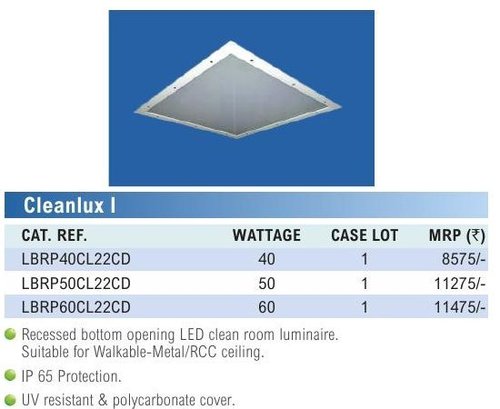 Cleanlux Led Cleanroom Luminaire