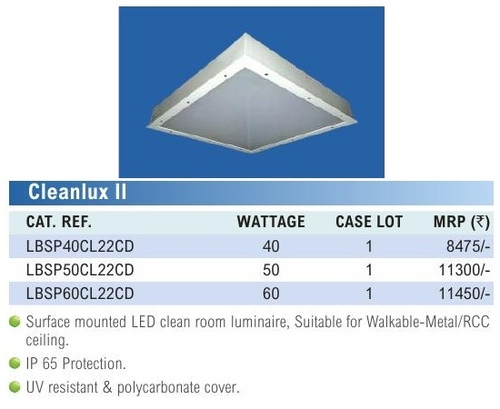 Surface Mounted LED Clean Room