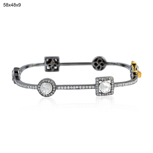 Rose Cut Diamond Bangles