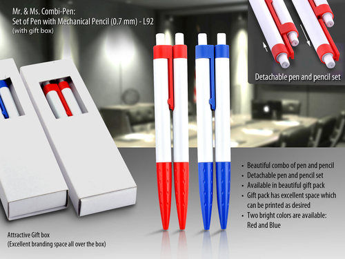 Mr&Ms.Combi-pen:Set of Pen with mechanical pencil