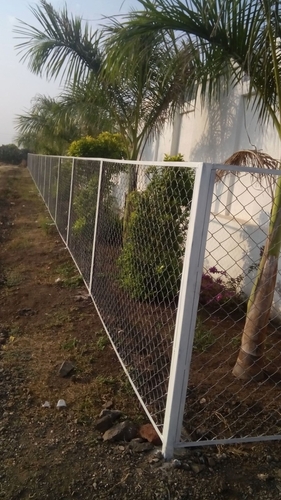 black chain link fence