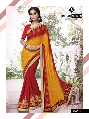 Designer Net Zardozi Saree