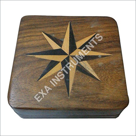 Hand inlaid Rosewood Compass Box