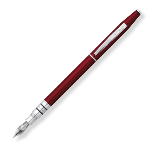 Spire Red/Rhodium FP-Med Nib