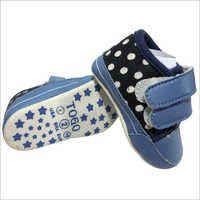 Infant Shoes - Canvas & Rubber, Lightweight Size, Blue Polka Dots | Adorable, Comfortable, Durable, Easy-on, Stylish Design