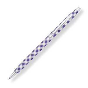 Purple Gingham Ball Pen