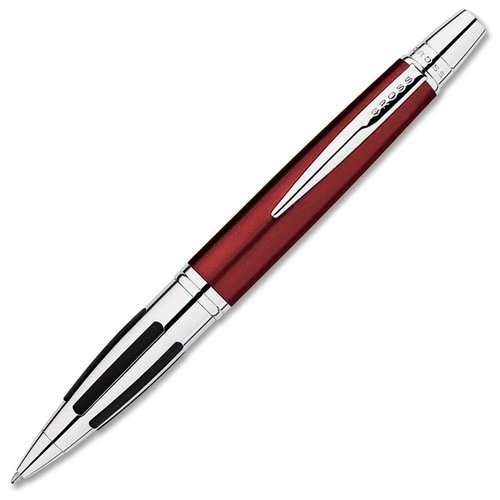 Contour Red with Chrome Ball Pen