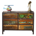 Recycled Wood Iron Drawer Chest