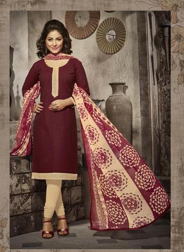 Border Lace Work Printed Salwar Suit
