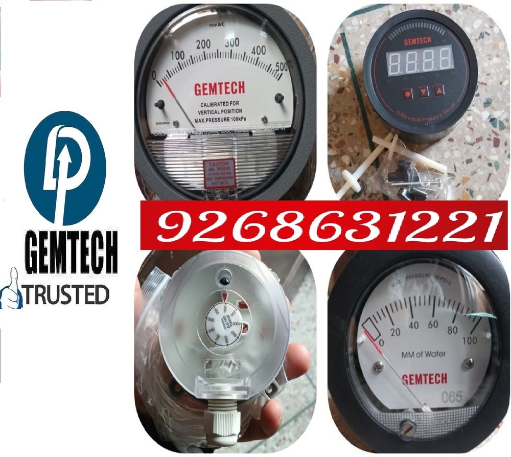 GEMTECH Differential Pressure Gauges Distributors India by Prayagraj (UP)