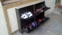 Double Sided 2 Door Shoe Rack