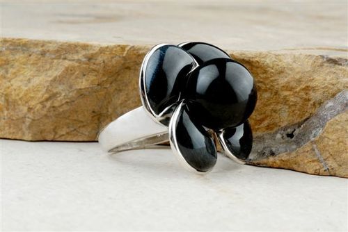 Black Onex Silver Ring