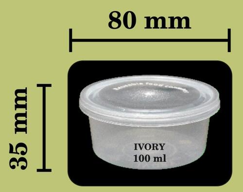 100 ML Disposable Plastic Container