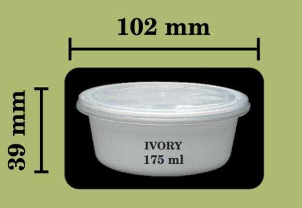 175 ML Disposable Plastic Container - Plastic, 175 Milliliter Capacity | Eco-Friendly Food Container, Minimum Order of 5000 Pieces