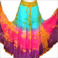 Girls Full Skirt - Cotton, Various Sizes, Multi-color | Tie-dye, Stylish, Comfortable, Eye-catchy, A-line, Elastic Waist