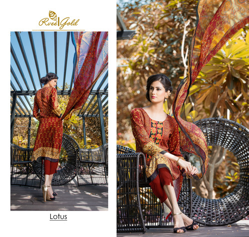 Embroidered Pashmina Suit
