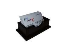 Leatherette Business Card Holder - Leather And Leatherette, Brown Color | Customizable Sizes, One-year Warranty, Designed For Office Desks