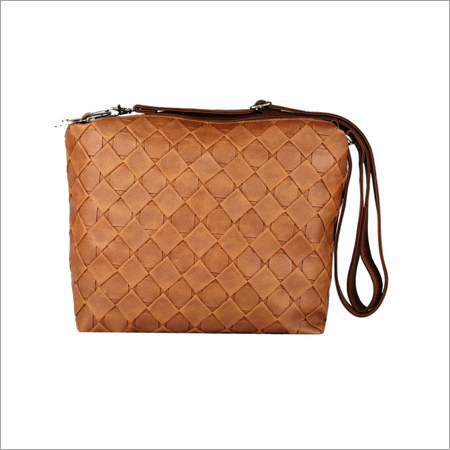 Brown Checkered Sling Bag