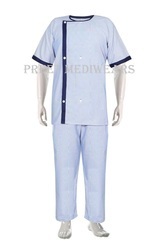 Patient Gown with Lower - Cotton, Multiple Sizes, Light Blue | Breathable, Comfortable, Discreet Design, Durable, Easy Access, Hygiene