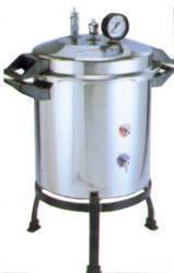 Portable Autoclave Stainless Steel Aluminium - Stainless Steel Body, 12x12/12x15 Inches, 15-18 Psi Pressure Range | Seamless Vertical Design, Joint Fewer Cover Seal, Spring Loaded Safety Valve