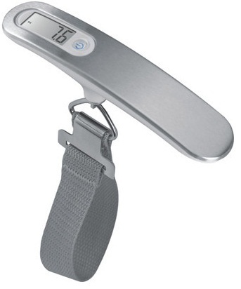 Luggage Weighing Scale - Metal & Plastic, 10x5x1 cm, 40kg Capacity | Auto Lock Weight, Auto-Off, Overload & Low Battery Indication