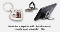 Keychain with photo frame and mobile stand