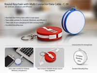 Round Keychain With Data Cable