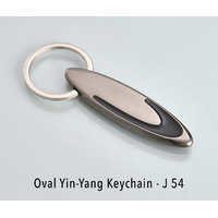 Oval yin-yang keychain