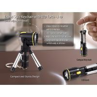 Tripod style keychain with LED torch