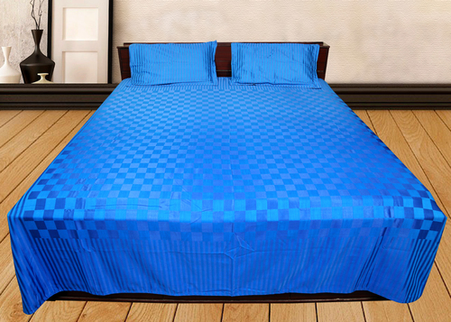 Satin Checks Bed Sheet
