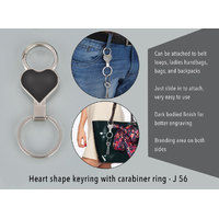 Heart Shape Keyring With Carabiner Ring