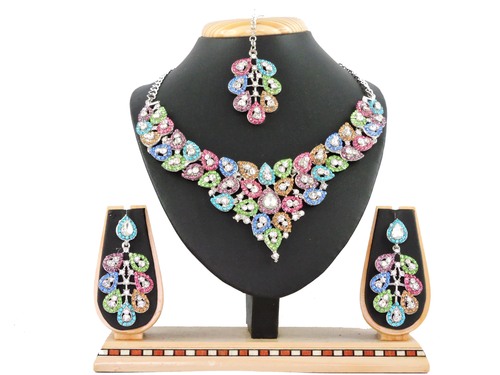 Multi Rhodium Plated Necklace