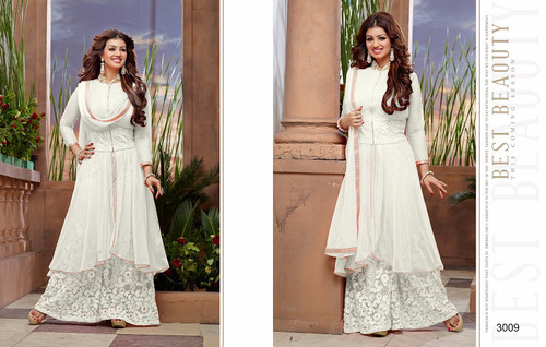 Kartoos 4 - Georgette Fabric, White Color, 7 Pc Album | Elegant Design, Trendy Style, Comfortable Salwar Kameez
