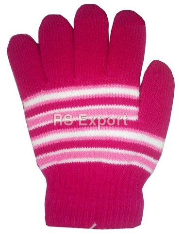 Colored Kids Woolen Gloves