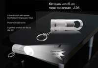 Keychain with 6 LED Torch with Opener
