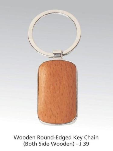 Wooden Round Shape Key Chain (Both Side Wooden)