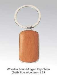 Wooden Round Shape Key Chain (Both Side Wooden)