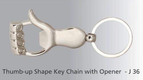 Thumb Up Key Ring With Opener