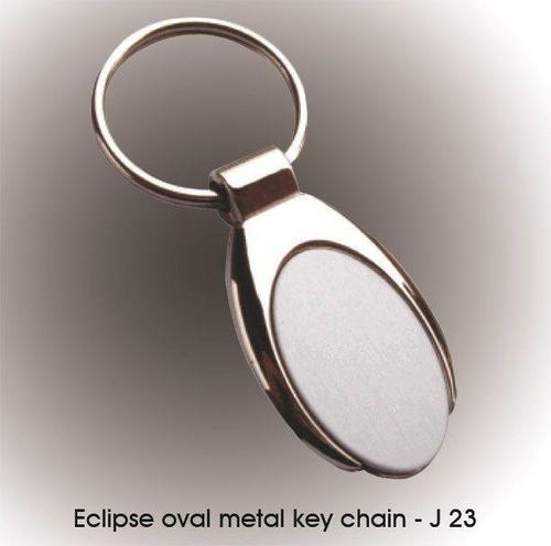 Eclipse Oval Metal Key Chain