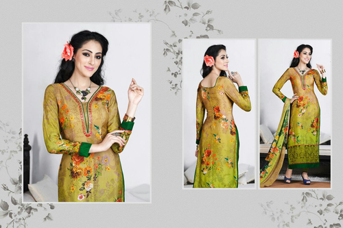 Multi Color Crape Suit