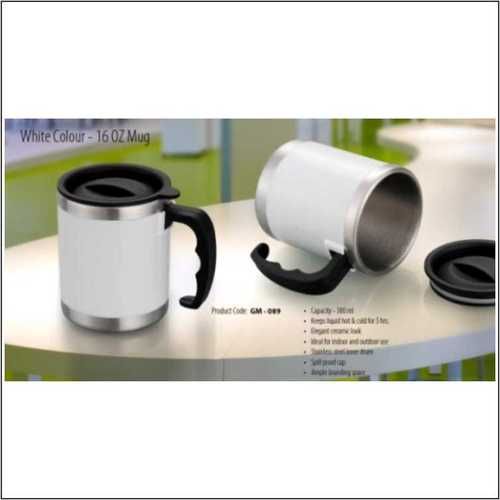 16 0z White Mug