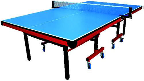 Rectangle Table Tennis Table Hurricane With Wheels