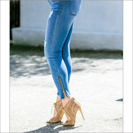 Designer Stretch Denim Zipper Jeggings