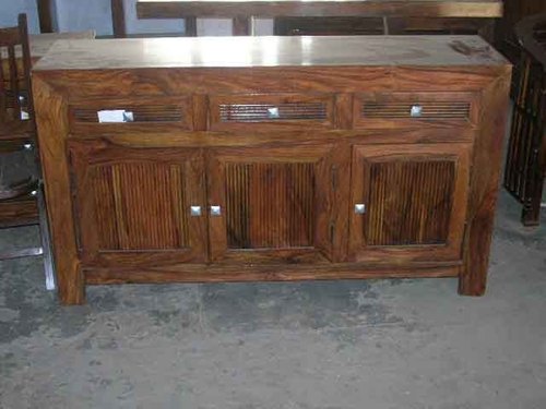 Side Board - Sheesham Wood, 48x16x30 Inches | 2 Doors, 2 Drawers, Ample Storage, Natural Wood Finish