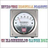 Gi Magnehelic Gauge Box - Galvanized Iron, 6 Inches Outer Size, Analog Display, Â±2% Full Scale Accuracy | Panel Mount, Measures Air Or Non-corrosive Gases, Diaphragm Sensor